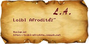 Loibl Afrodité névjegykártya